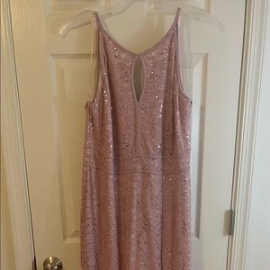 Wore once pink evening gown with sequins